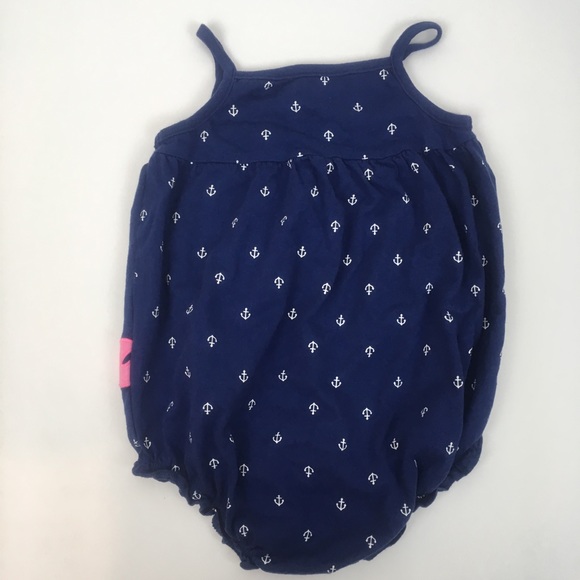 Carters 24 M Girls Crab & Anchor Romper One Piece - Picture 2 of 6